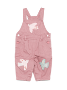 Salopette per neonata Stella McCartney Kids rosa con ricamo uccelli - Rubino Kids
