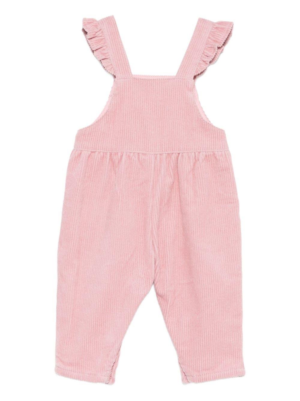 Salopette per neonata Tartine Et Chocolat rosa con spalline con ruches - Rubino Kids