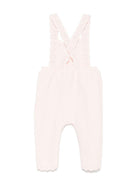 Salopette per neonata Tartine Et Chocolat rosa in maglia - Rubino Kids
