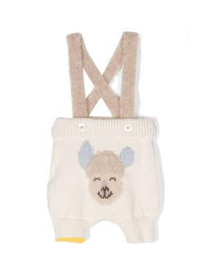 Gensami Kids White Baby Overalls with Inlay
