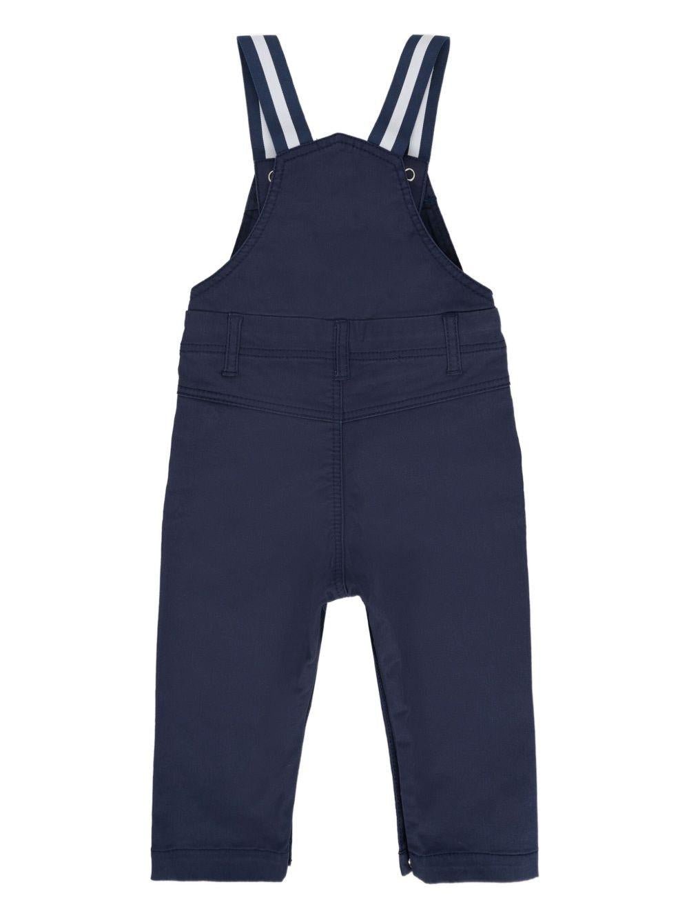 Salopette per neonato Boss Kids blu con spalline a righe - Rubino Kids