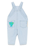 Salopette per neonato Stella McCartney Kids in denim con stampa a motivi - Rubino Kids