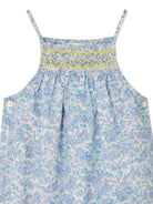 Salopette Smockee Lilisy per neonata Bonpoint blu con spalline sottili - Rubino Kids