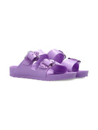 Sandali Arizona per bambina Birkenstock Kids viola con chiusura fibbia - Rubino Kids