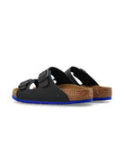 Sandali con suola blu per bambini Birkenstock Kids neri Arizona - Rubino Kids