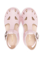 Sandali in pelle per bambina Florens rosa con chiusura con fibbia - Rubino Kids