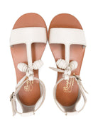 Sandali per bambina Bonpoint bianchi con cinturino a T - Rubino Kids