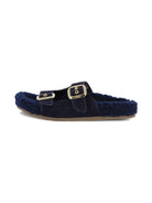 Sandali per bambina Chloé Kids blu con fodera in shearling sintetico - Rubino Kids