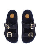 Sandali per bambina Chloé Kids blu con fodera in shearling sintetico - Rubino Kids