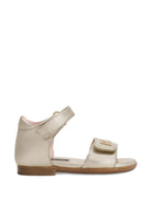 Sandali per bambina Dolce & Gabbana Kids color oro con placca logo - Rubino Kids