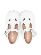 Sandali per bambina Eli1957 bianco in pelle con chiusura laterale con fibbia - Rubino Kids