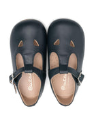 Sandali per bambina Eli1957 blu in pelle con chiusura laterale con fibbia - Rubino Kids