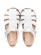 Sandali per bambina Eli1957 Crab bianco con chiusura con fibbia - Rubino Kids