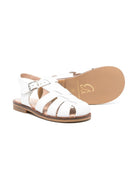 Sandali per bambina Eli1957 Crab bianco con chiusura con fibbia - Rubino Kids