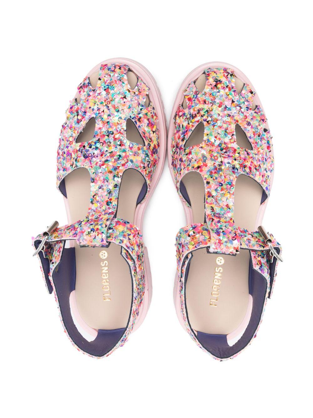 Sandali per bambina Florens rosa con glitter - Rubino Kids