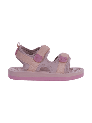 Molo pink sandals for girls with bands and smile motif