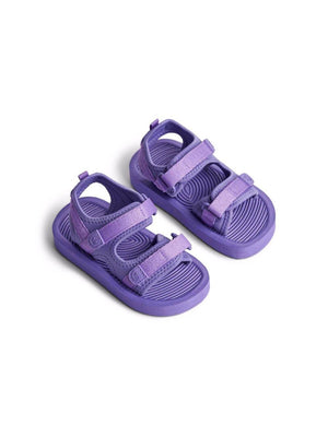 Sandali per bambina Molo Zola viola con due fasce frontali a strappo