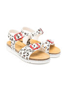 Sandali per bambina Monnalisa beige con stampa leopardata - Rubino Kids