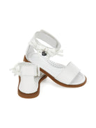 Sandali per bambina Monnalisa bianchi con decorazione fiocchi - Rubino Kids