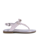 Sandali per bambina Monnalisa bianchi con dettaglio fiocco - Rubino Kids