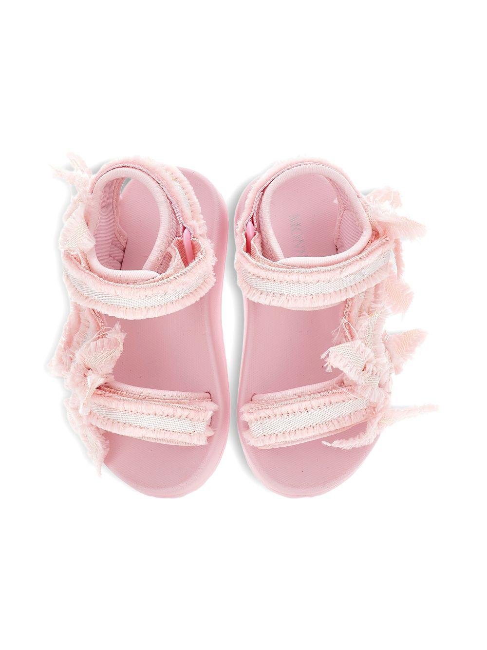Sandali per bambina Monnalisa rosa a righe - Rubino Kids