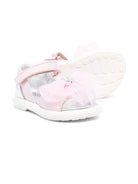 Sandali per bambina Monnalisa rosa con dettaglio fiocco - Rubino Kids