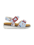 Sandali per bambina Monnalisa x Hello Kitty azzurro con fibbia - Rubino Kids