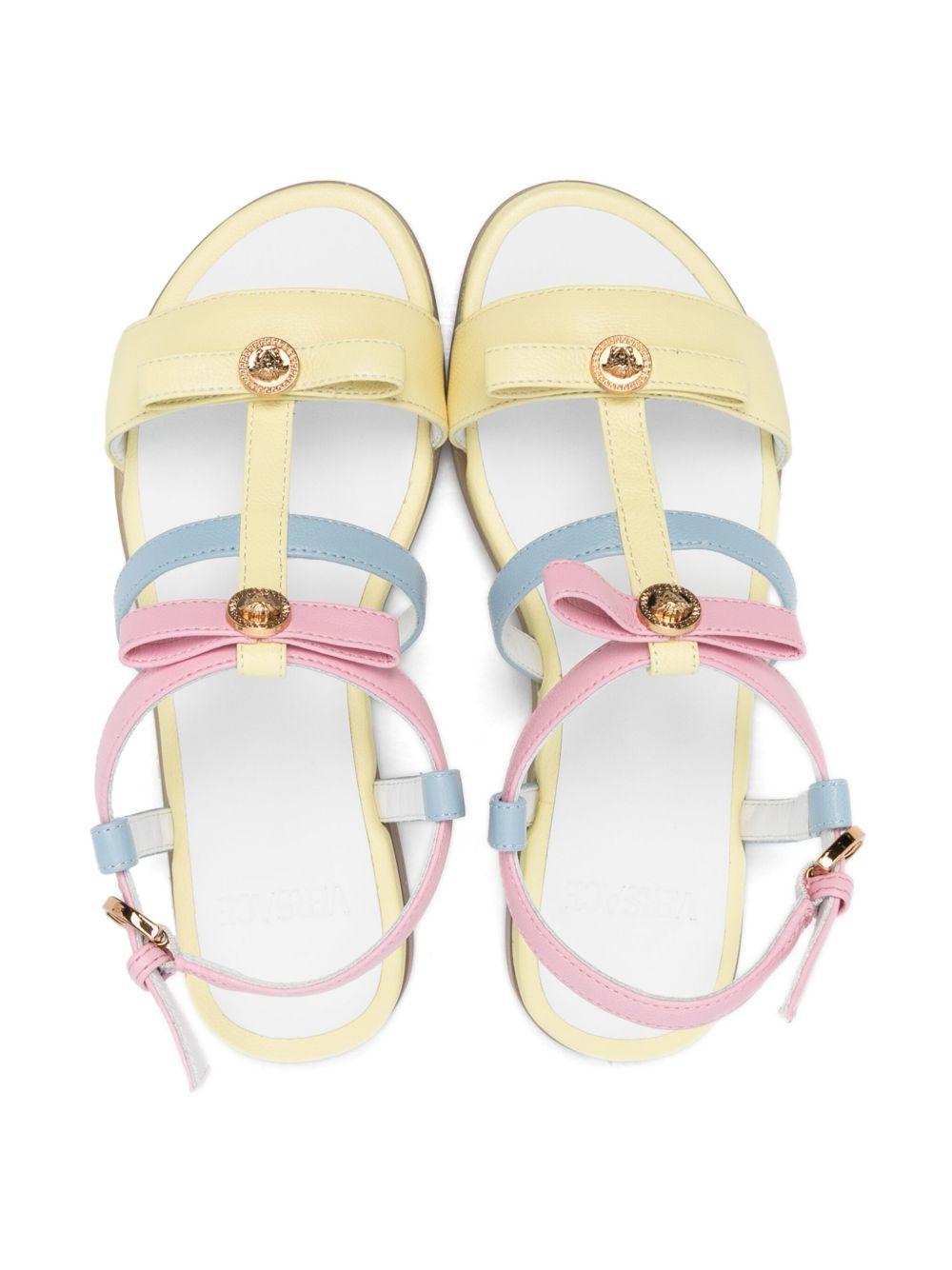 Sandali per bambina Versace Kids Medusa Head giallo con fasce modificabili - Rubino Kids