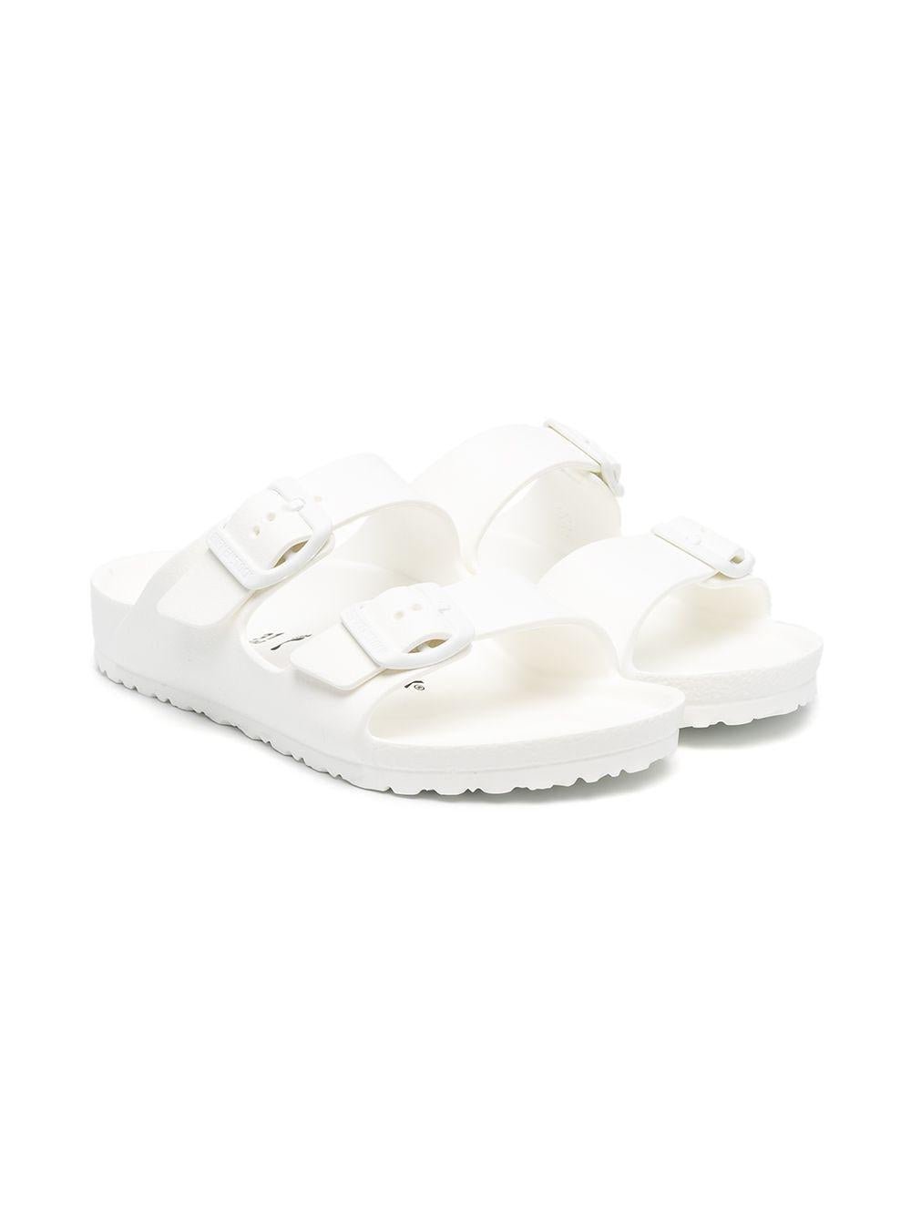 Sandali per bambini Birkenstock Kids bianchi con doppia fibbia - Rubino Kids