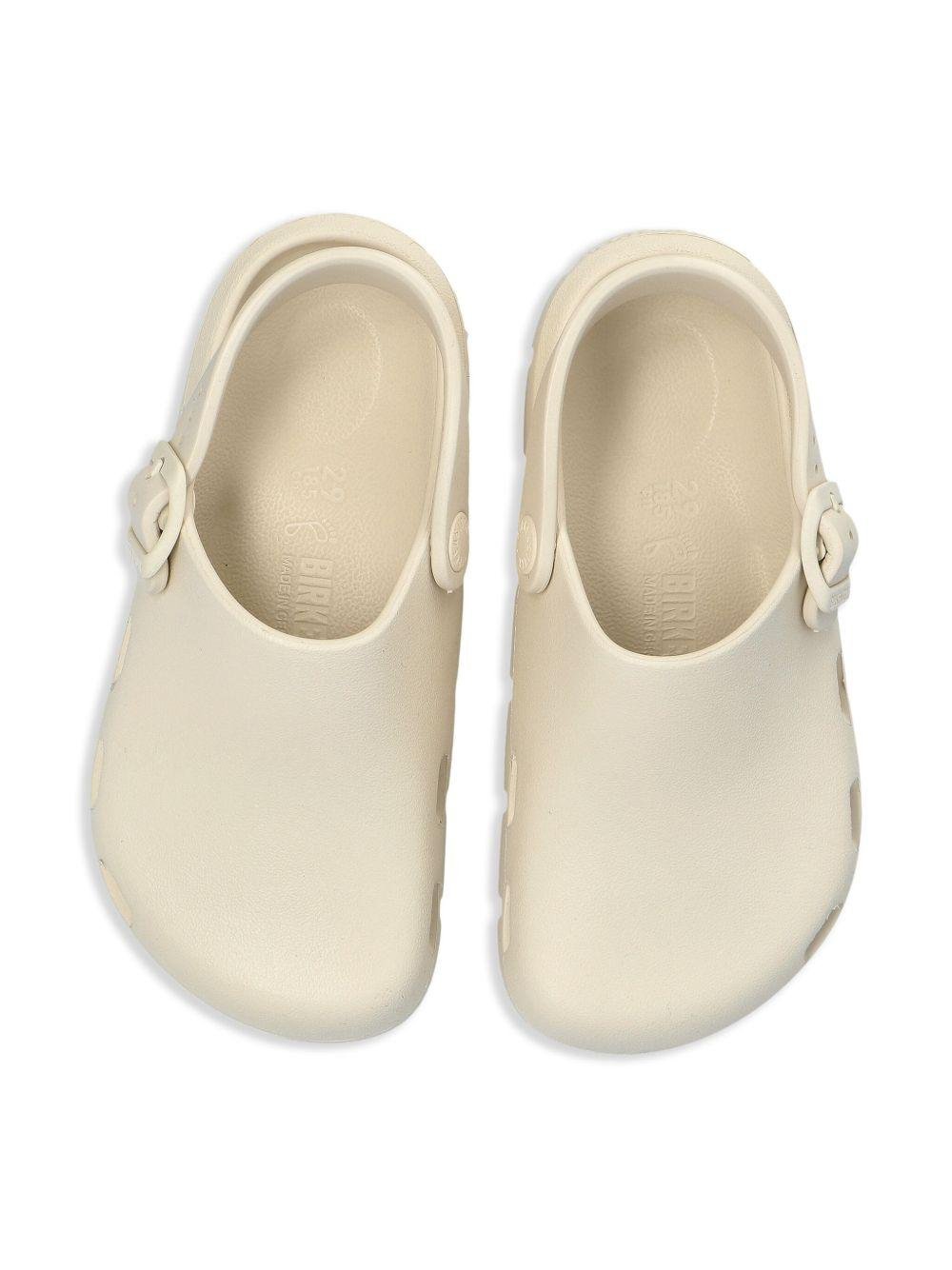 Sandali per bambini Birkenstock Kids Birki Flow beige con cinturino alla caviglia - Rubino Kids