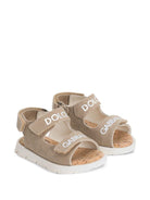 Sandali per bambini Dolce & Gabbana Kids beige con dettaglio logo - Rubino Kids