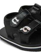 Sandali per bambini Karl Lagerfeld Kids nero con applicazione - ikon - Rubino Kids