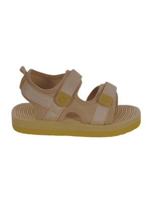 Molo yellow children's sandals with bands and smiley motif