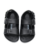 Sandali per bambino Birkenstock Kids nero con doppia fibbia - Rubino Kids