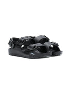 Sandali per bambino Birkenstock Kids nero con doppia fibbia - Rubino Kids