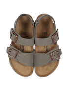 Sandali per bambino Birkenstock Kids New York grigio con chiusura con fibbia - Rubino Kids
