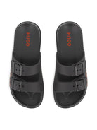 Sandali per bambino Hugo Kids neri con fibbia - Rubino Kids