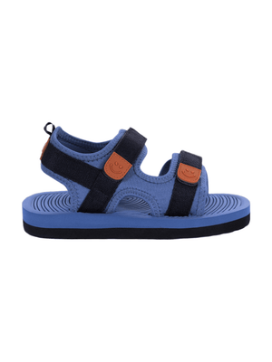 Molo blue sandals for children with bands and smile motif