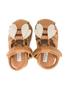 Sandali per neonata Donsje Duni Sky marrone con chiusura frontale con strappo - Rubino Kids