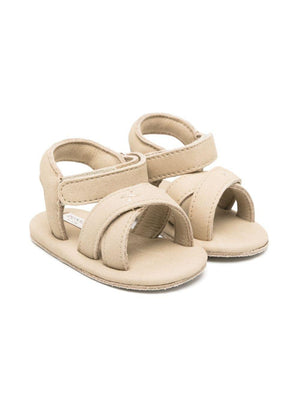 Sandali per neonato Donsje Tobi beige con chiusura a strappo