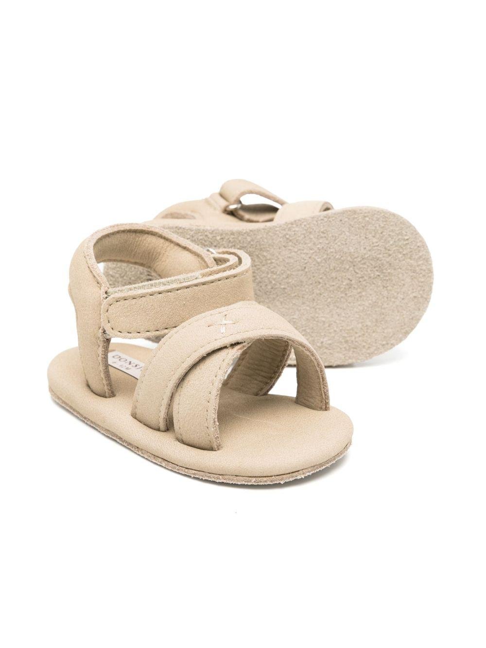 Sandali per neonato Donsje Tobi beige con chiusura a strappo - Rubino Kids