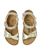 Sandali Rio per bambina Birkenstock Kids color oro con cinturino alla caviglia - Rubino Kids