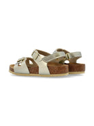 Sandali Rio per bambina Birkenstock Kids color oro con cinturino alla caviglia - Rubino Kids
