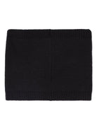 Scaldacollo per bambino Boss Kids nero con applicazione frontale con logo - Rubino Kids