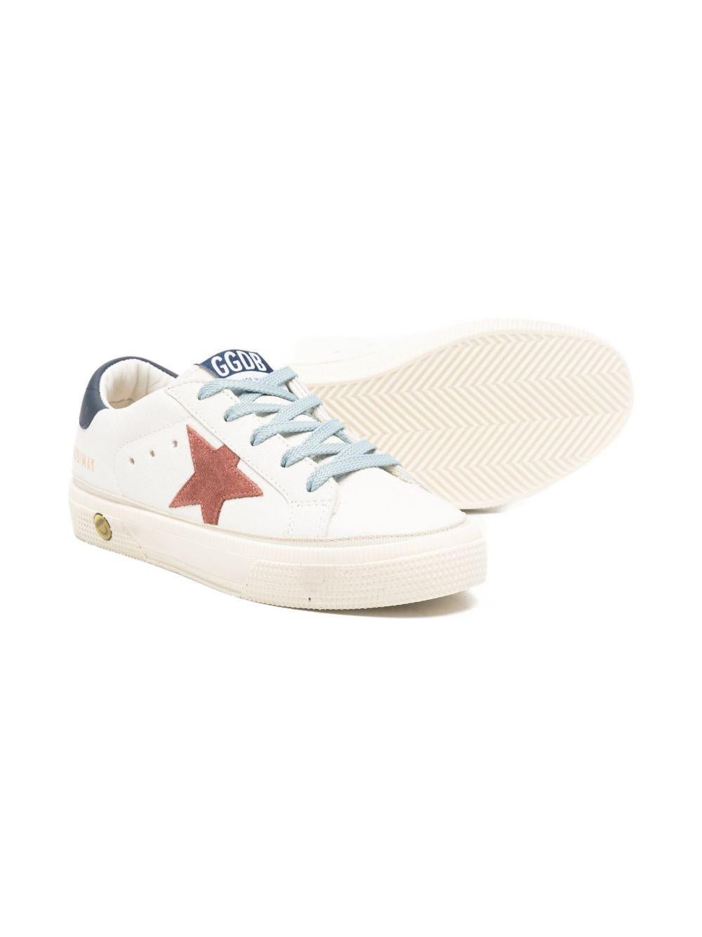 Scarpe per bambino Golden Goose Kids bianche con dettagli color oro - Rubino Kids