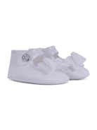 Scarpe per neonata Monnalisa bianche dettaglio con fiocco - Rubino Kids
