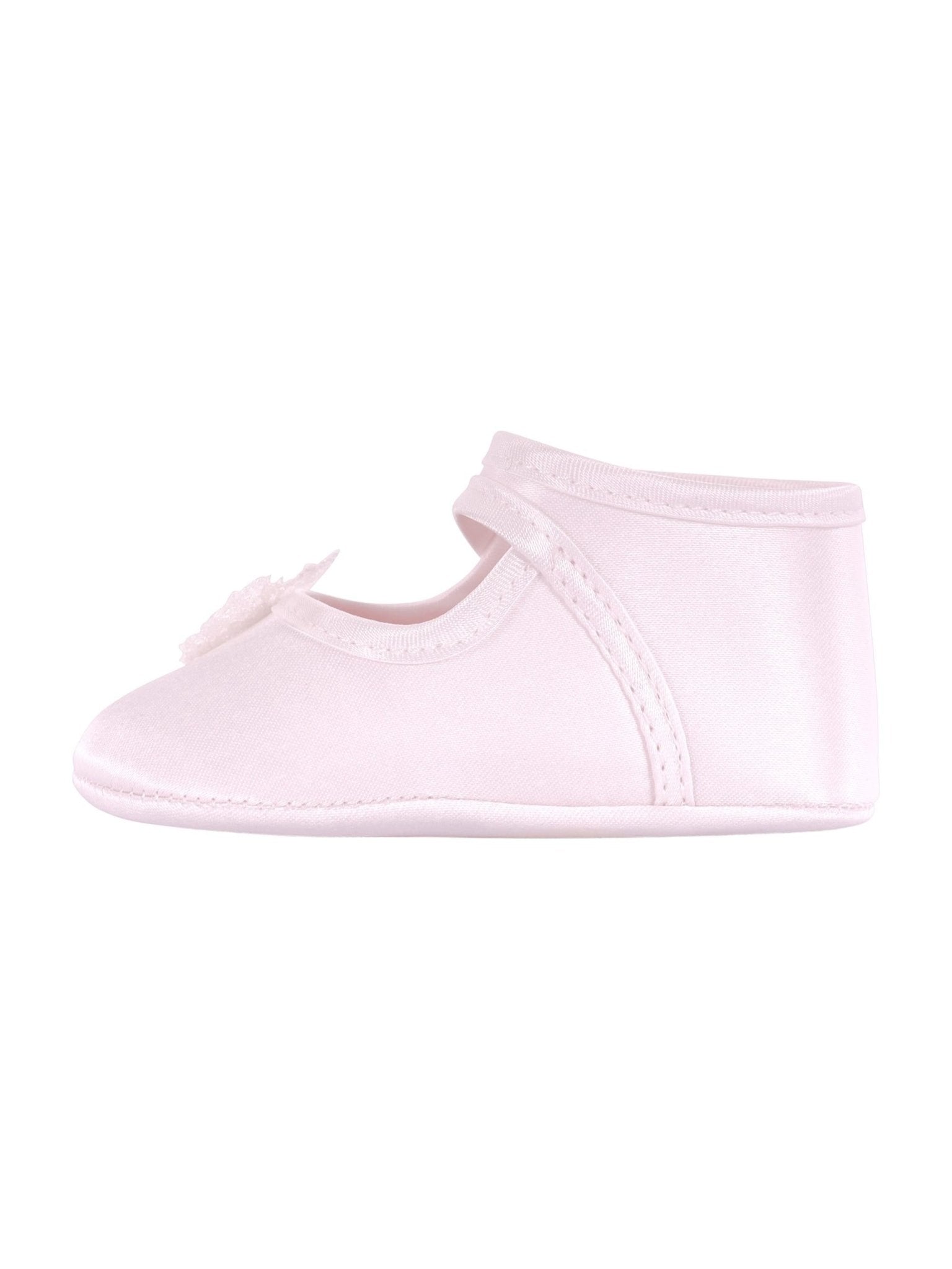 Scarpe per neonata Monnalisa rosa con dettagli decorativi - Rubino Kids