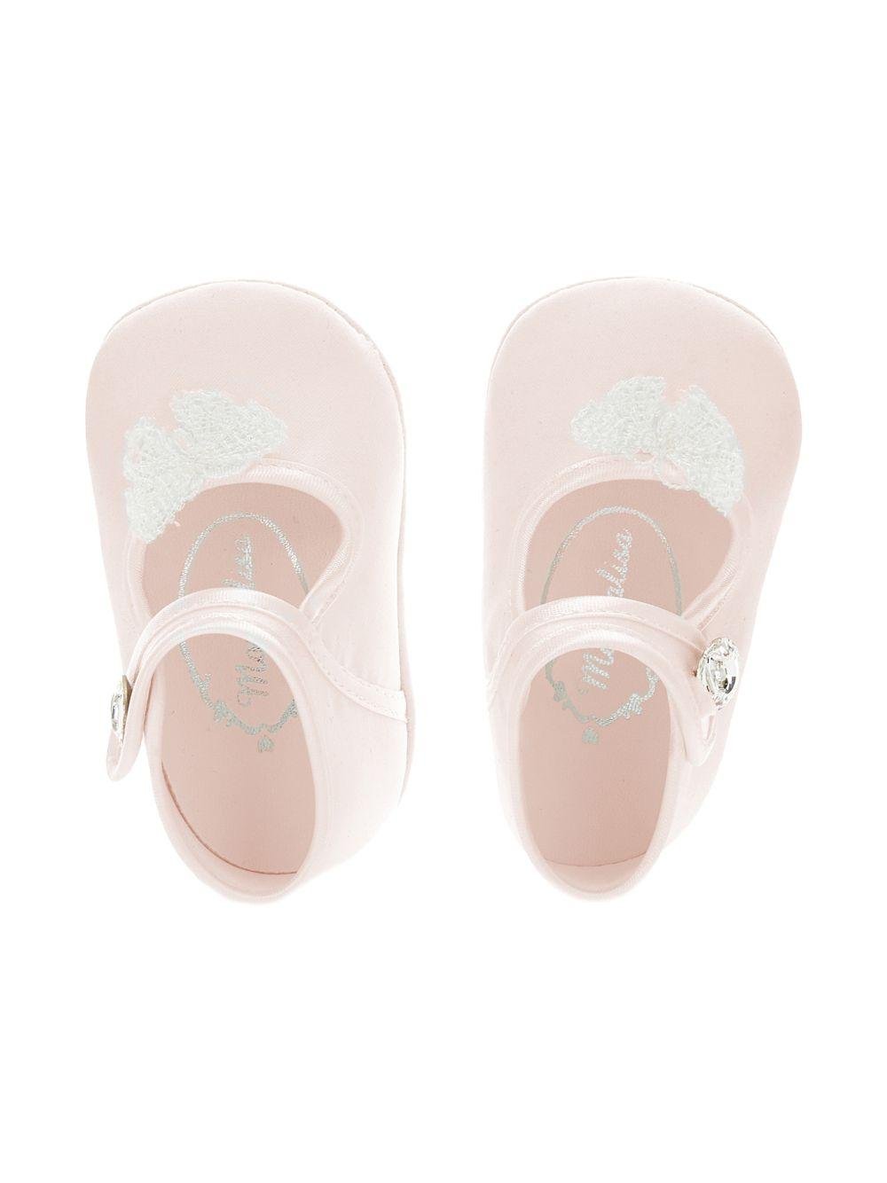 Scarpe per neonata Monnalisa rosa con dettagli decorativi - Rubino Kids