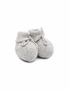 Scarpe primi passi per neonata Bonpoint grigio con fiocco - Rubino Kids