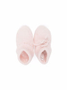 Scarpe primi passi per neonata Bonpoint rosa con fiocco - Rubino Kids